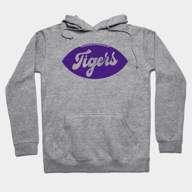 Retro Tigers Football // Purple and Gold Hoodie by SLAG_Creative